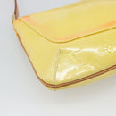 LOUIS VUITTON Monogram Vernis Thompson Street Bag Lime Yellow M91071 Auth 194603-16