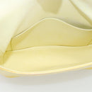 LOUIS VUITTON Monogram Vernis Thompson Street Bag Lime Yellow M91071 Auth 194603-11