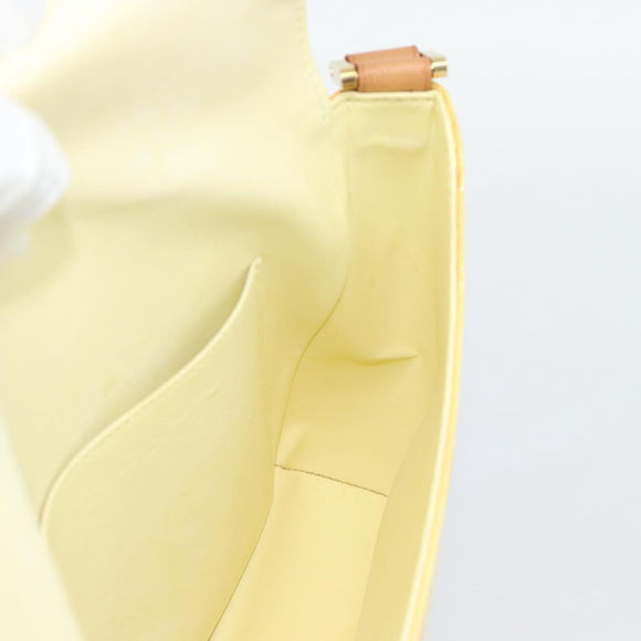 LOUIS VUITTON Monogram Vernis Thompson Street Bag Lime Yellow M91071 Auth 194603