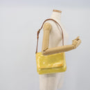 LOUIS VUITTON Monogram Vernis Thompson Street Bag Lime Yellow M91071 Auth 194603-21