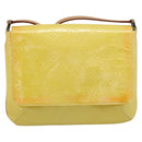 LOUIS VUITTON Monogram Vernis Thompson Street Bag Lime Yellow M91071 Auth 194603-13