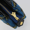 Vivienne Westwood Hand Bag Canvas Blue Gold Auth 194607A-10
