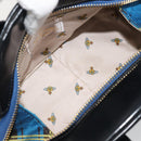 Vivienne Westwood Hand Bag Canvas Blue Gold Auth 194607A-11