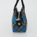 Vivienne Westwood Hand Bag Canvas Blue Gold Auth 194607A-4