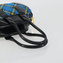 Vivienne Westwood Hand Bag Canvas Blue Gold Auth 194607A-7