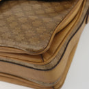 CELINE Macadam Canvas Shoulder Bag PVC Beige Gold Auth 194609-14