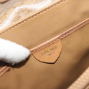 CELINE Macadam Canvas Shoulder Bag PVC Beige Gold Auth 194609-18