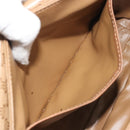 CELINE Macadam Canvas Shoulder Bag PVC Beige Gold Auth 194609-21