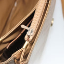CELINE Macadam Canvas Shoulder Bag PVC Beige Gold Auth 194609-23