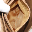 CELINE Macadam Canvas Shoulder Bag PVC Beige Gold Auth 194609-24