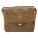 CELINE Macadam Canvas Shoulder Bag PVC Beige Gold Auth 194609-13