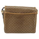 CELINE Macadam Canvas Shoulder Bag PVC Beige Gold Auth 194609-2