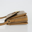 CELINE Macadam Canvas Shoulder Bag PVC Beige Gold Auth 194609-4