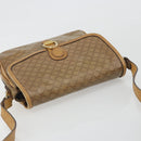 CELINE Macadam Canvas Shoulder Bag PVC Beige Gold Auth 194609-6
