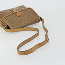 CELINE Macadam Canvas Shoulder Bag PVC Beige Gold Auth 194609-7