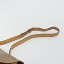CELINE Macadam Canvas Shoulder Bag PVC Beige Gold Auth 194609-8