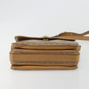 CELINE Macadam Canvas Shoulder Bag PVC Beige Gold Auth 194609-5