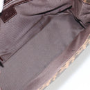 FENDI Zucca Canvas Mamma Baguette Tote Bag Brown Black Auth 194611-10