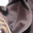 FENDI Zucca Canvas Mamma Baguette Tote Bag Brown Black Auth 194611-24