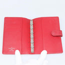 LOUIS VUITTON Epi Agenda PM Day Planner Cover Red R20057 LV Auth 194613-8