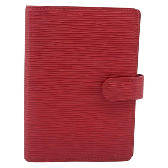 LOUIS VUITTON Epi Agenda PM Day Planner Cover Red R20057 LV Auth 194613