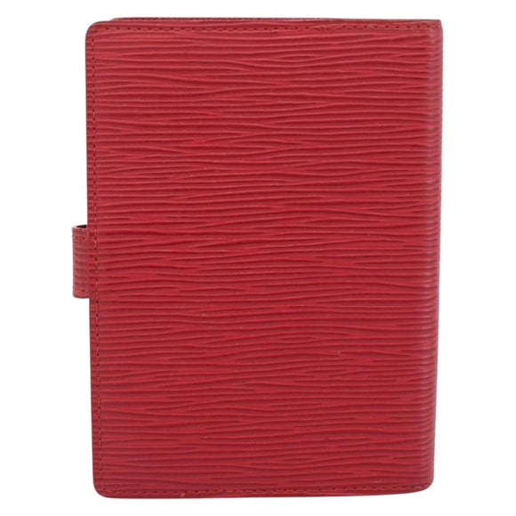 LOUIS VUITTON Epi Agenda PM Day Planner Cover Red R20057 LV Auth 194613