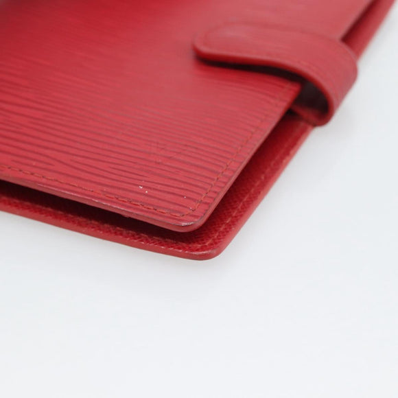 LOUIS VUITTON Epi Agenda PM Day Planner Cover Red R20057 LV Auth 194613