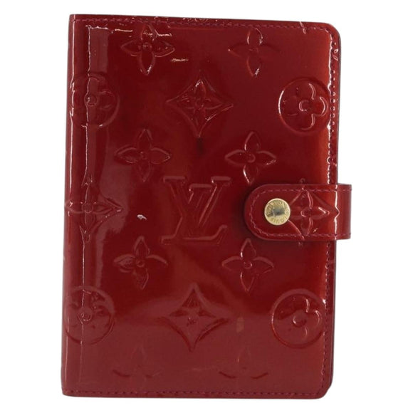 LOUIS VUITTON Vernis Agenda PM Day Planner Cover Pomme Damour R21016 Auth 194614