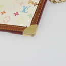 LOUIS VUITTON Monogram Multicolor Pochette Cles Purse White M92655 Auth 194618-15
