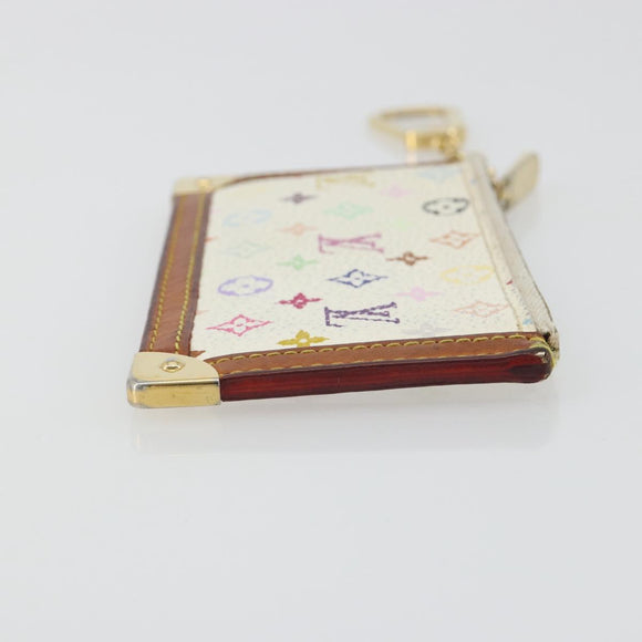 LOUIS VUITTON Monogram Multicolor Pochette Cles Purse White M92655 Auth 194618