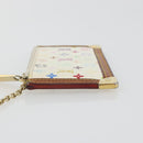 LOUIS VUITTON Monogram Multicolor Pochette Cles Purse White M92655 Auth 194618-4