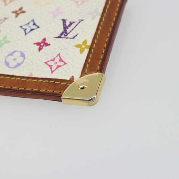 LOUIS VUITTON Monogram Multicolor Pochette Cles Purse White M92655 Auth 194618