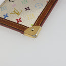 LOUIS VUITTON Monogram Multicolor Pochette Cles Purse White M92655 Auth 194618-14
