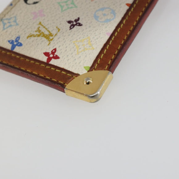 LOUIS VUITTON Monogram Multicolor Pochette Cles Purse White M92655 Auth 194618