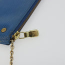 LOUIS VUITTON Epi Pochette Cles Coin Purse Blue M6380G LV Auth 194625-8