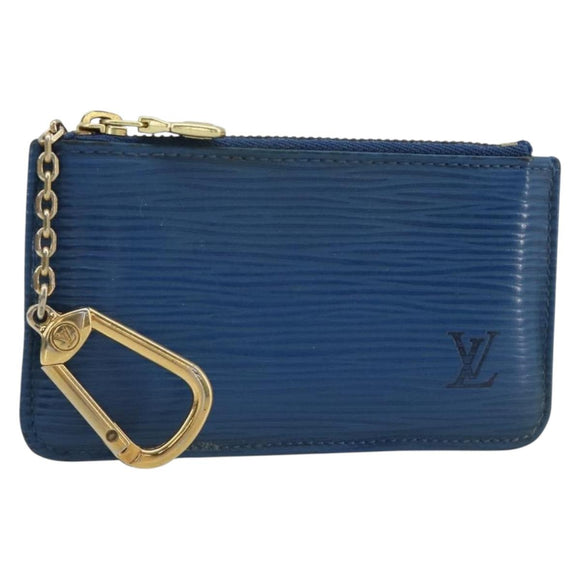 LOUIS VUITTON Epi Pochette Cles Coin Purse Blue M6380G LV Auth 194625