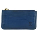 LOUIS VUITTON Epi Pochette Cles Coin Purse Blue M6380G LV Auth 194625-13