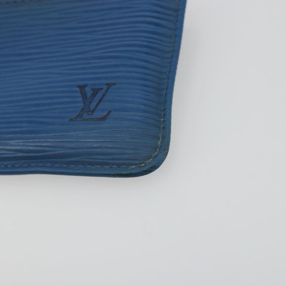 LOUIS VUITTON Epi Pochette Cles Coin Purse Blue M6380G LV Auth 194625