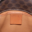 CELINE Macadam Canvas Waist Pouch PVC Leather Brown Gold Auth 194626A-18