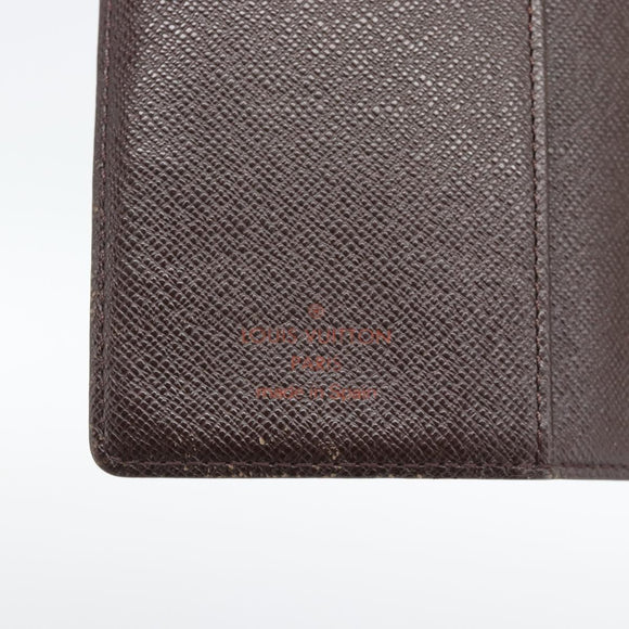 LOUIS VUITTON Damier Ebene Agenda PM Day Planner Cover R20700 LV Auth 194627