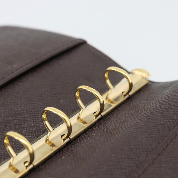 LOUIS VUITTON Damier Ebene Agenda PM Day Planner Cover R20700 LV Auth 194627