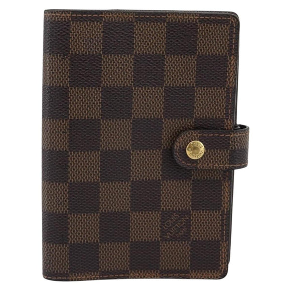 LOUIS VUITTON Damier Ebene Agenda PM Day Planner Cover R20700 LV Auth 194627