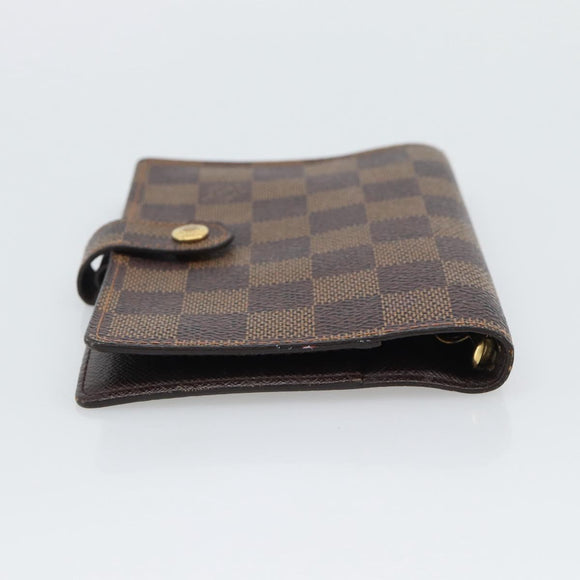 LOUIS VUITTON Damier Ebene Agenda PM Day Planner Cover R20700 LV Auth 194627