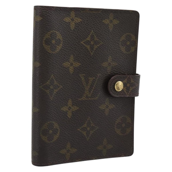 LOUIS VUITTON Monogram Agenda PM Day Planner Cover R20005 LV Auth 194628