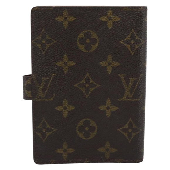 LOUIS VUITTON Monogram Agenda PM Day Planner Cover R20005 LV Auth 194628