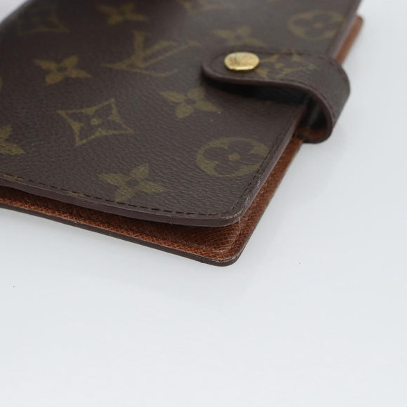 LOUIS VUITTON Monogram Agenda PM Day Planner Cover R20005 LV Auth 194628