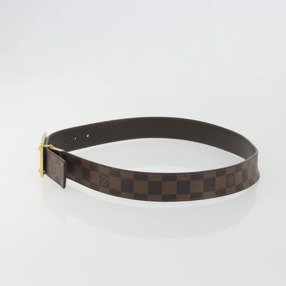 LOUIS VUITTON Damier Ebene Ceinture Anne Van Tours Belt M9677 LV Auth 194632