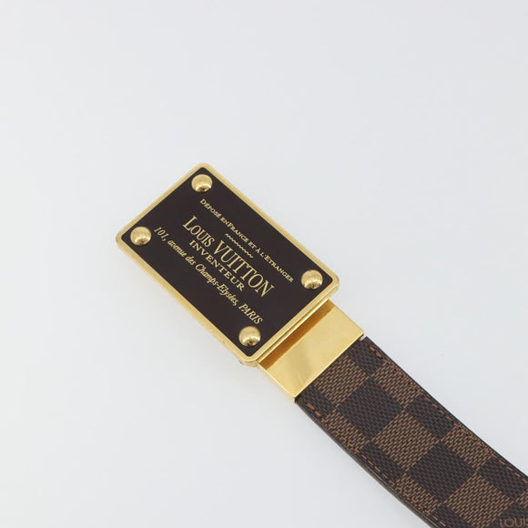 LOUIS VUITTON Damier Ebene Ceinture Anne Van Tours Belt M9677 LV Auth 194632