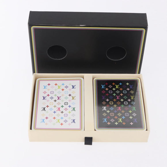 LOUIS VUITTON Multicolor Playing Cards Black White LV Auth 194633M