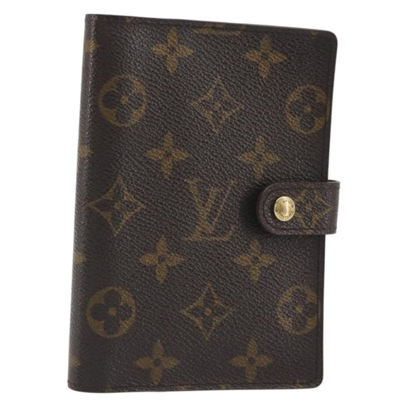 LOUIS VUITTON Monogram Agenda PM Day Planner Cover R20005 LV Auth 194635